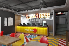 Design project of fast food cafe 