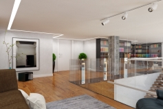 Interior design two-level apartment w / a 