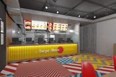 Design project of fast food cafe 