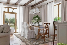 Interior design for a cottage in the Spanish style 