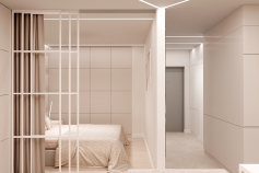 Design of a one-room apartment with an area of 40.7 sq. M. for a couple without children.