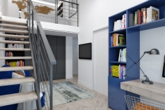 Interior design two-level apartment w / a 